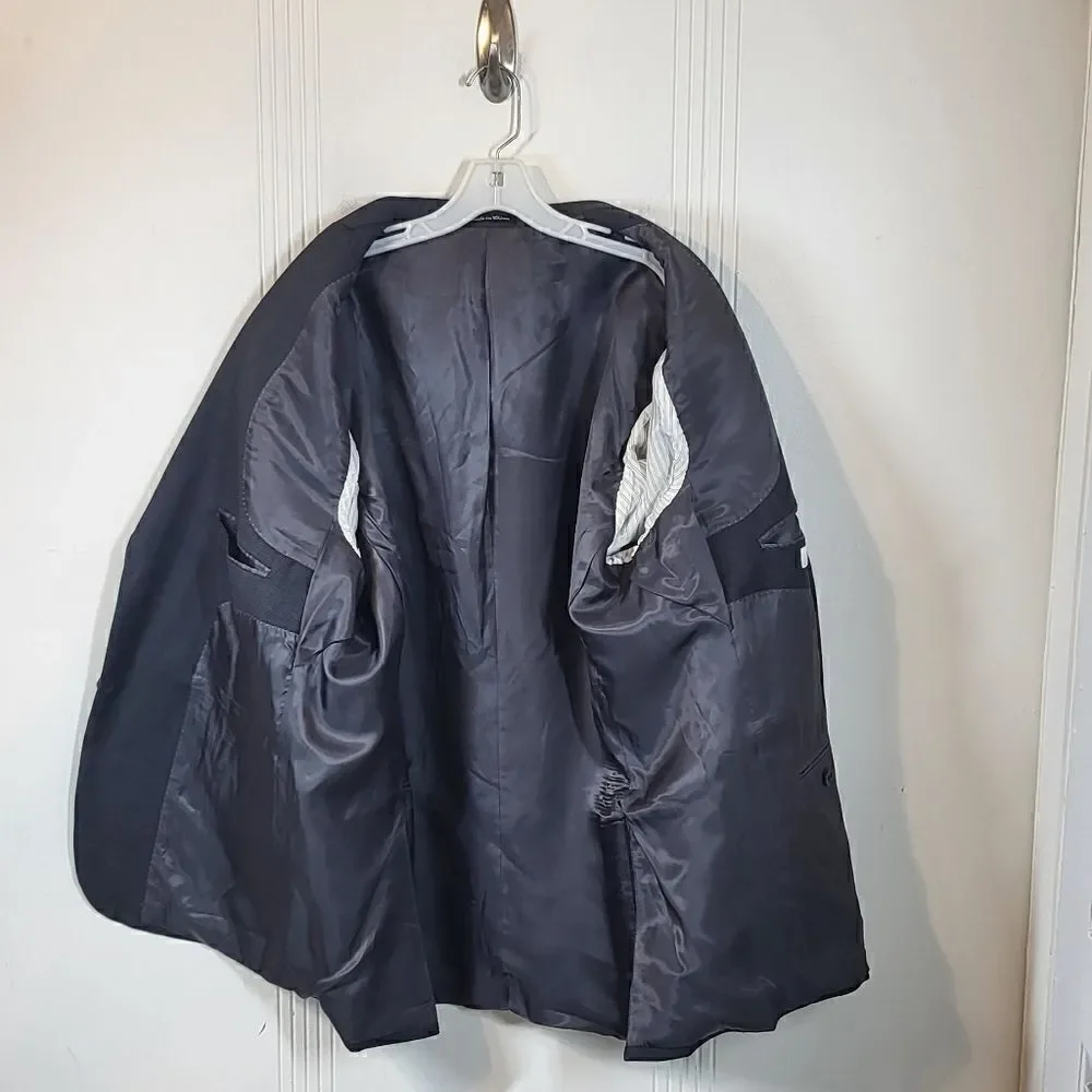 Plus Size Concepts by Claiborne Men's Gray Wool Jacket